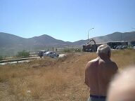 Lorry jack-knifed 